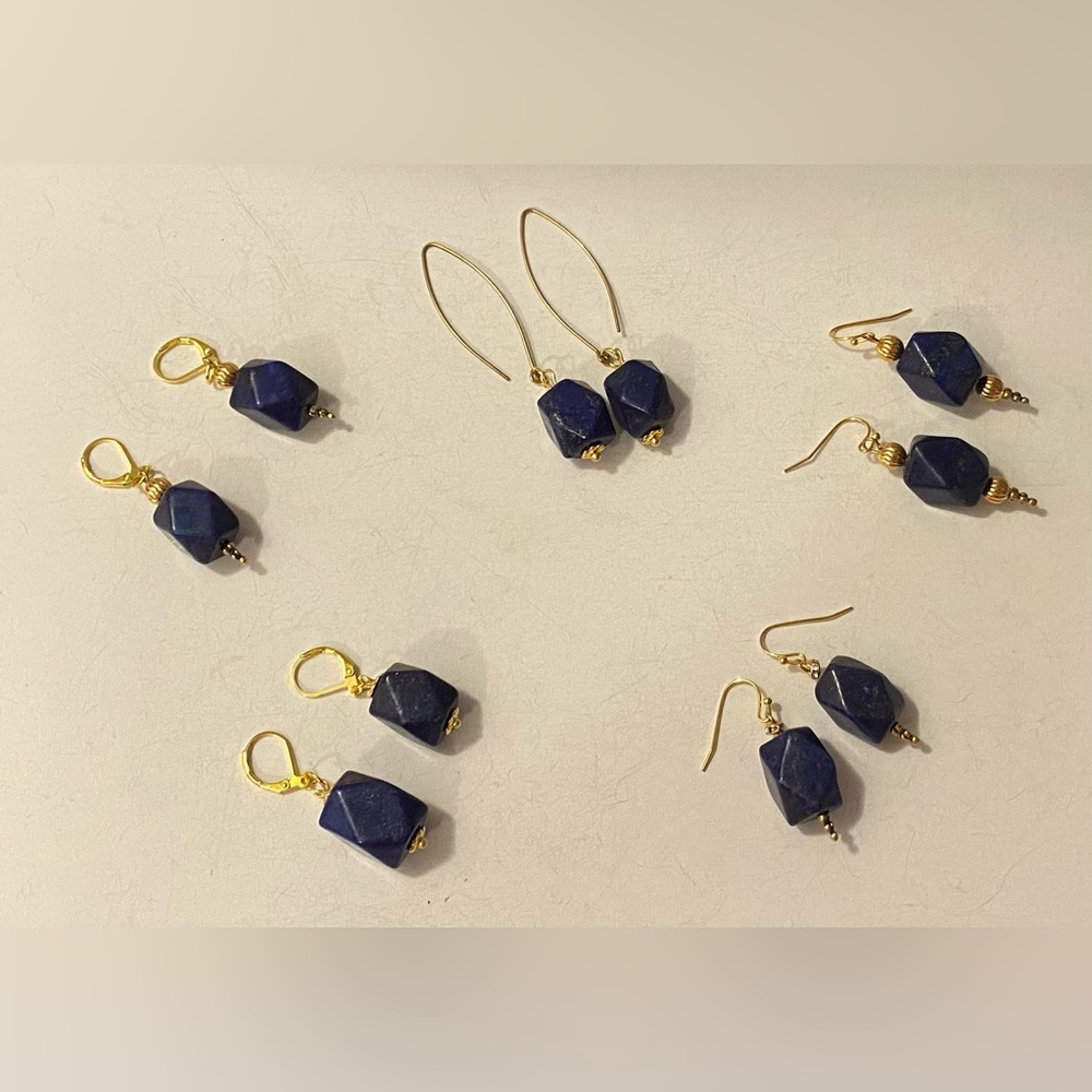 #5 Lapis Lazuli crystal earrings